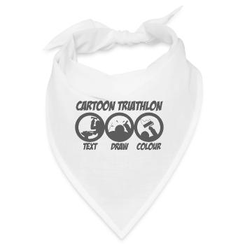 CartoonTriathlon - Bandana - Weiß - Vorne