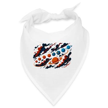 Planeten Sonnensystem Universum Spaß Astronomisch - Bandana - Weiß - Vorne