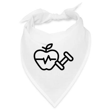 Gesunder Lebensstil - Bandana - Weiß - Vorne