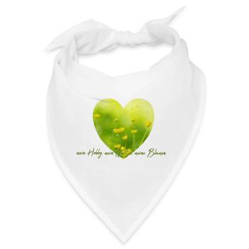 Herzblume Gartenliebe Hahnenfuss Garten Gärtner - Bandana - Weiß - Vorne