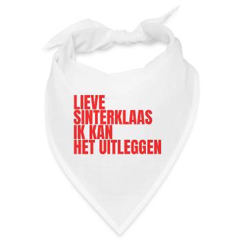 Süße Sinterklaas-Typografie humorvoll - Bandana - Weiß - Vorne