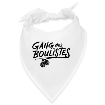 Pétanque, Pétanque-Fan, Bowler - Bandana - Weiß - Vorne