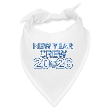 Neujahrscrew 2026 Celebration Tee - Bandana - Weiß - Vorne