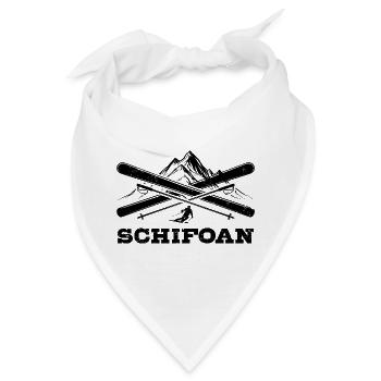Schifoan | Après Ski, Wintersport, Skiurlaub - Bandana - Weiß - Vorne