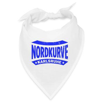 Karlsruhe Nordkurve Stadion Fan Hoodie, Tasse - Bandana - Weiß - Vorne