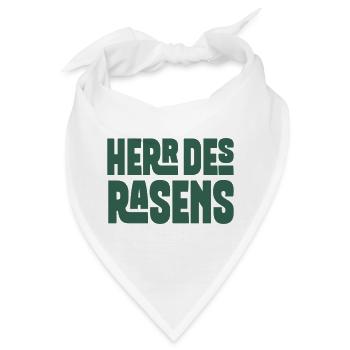 Herr des Rasens - für Rasenfreunde - Bandana - Weiß - Vorne