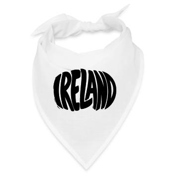 Irland - Ireland Schriftzug - Bandana - Weiß - Vorne