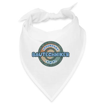 Geschenkidee Bautechniker - Bandana - Weiß - Vorne