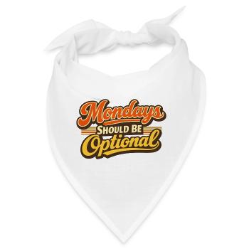 Monday should be optional Vintage - Bandana - Weiß - Vorne