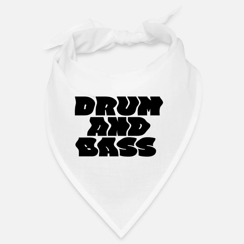 drum and bass bold and wavy logo design Bandana