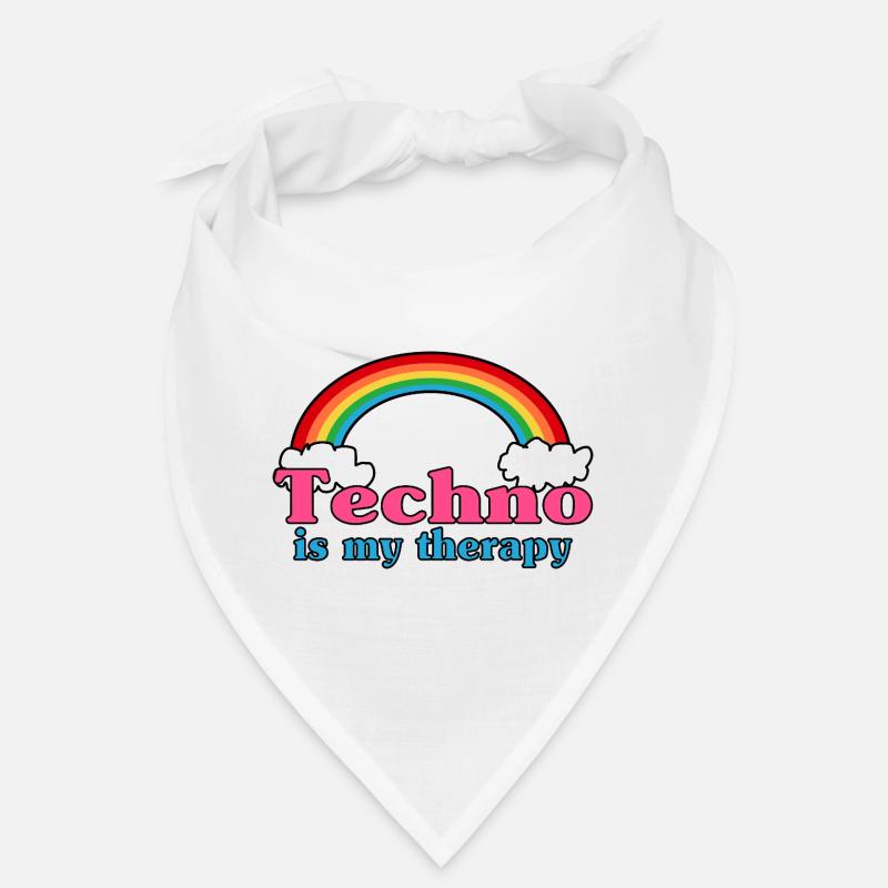 Techno Rainbow - Bandana - blanc