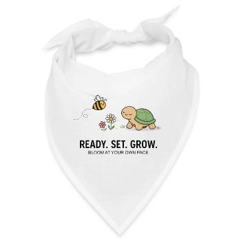 Sanfte Gartenschildkröte und Biene - Bandana - Weiß - Vorne