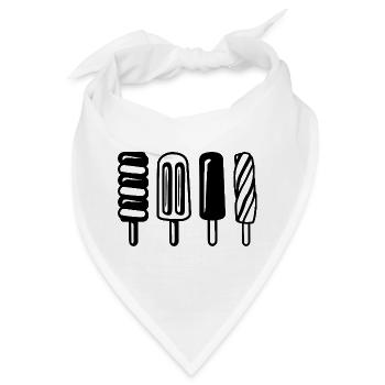 Wassereis Skizze - Bandana - Weiß - Vorne