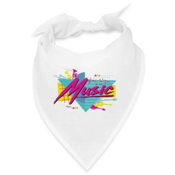 Neon Musik Retro Vibe - Bandana - Weiß - Vorne
