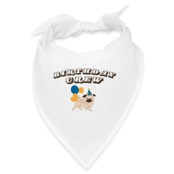 Birthday Crew - Bandana - Weiß - Vorne