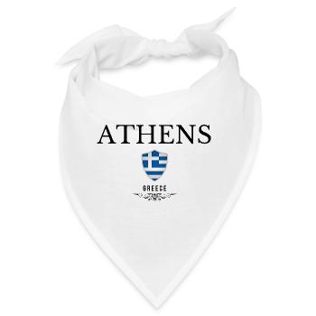 Souvenir Athen, elegantes Design Athen - Bandana - Weiß - Vorne