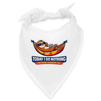 Fauler Tag in der Hängematte - Bandana - Weiß - Vorne