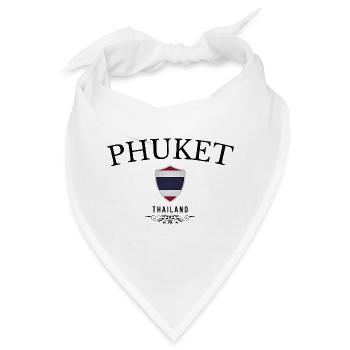 Phuket-Souvenir, elegantes Design Phuket - Bandana - Weiß - Vorne