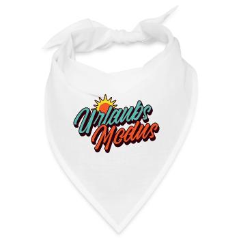 Urlaubsmodus Retro Sommer Sonne Design - Bandana - Weiß - Vorne