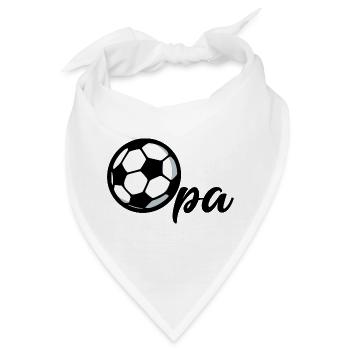 Fußball Opa - Bandana - Weiß - Vorne