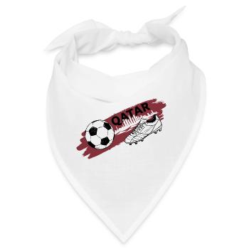Qatar Football Fan Trikot Doha Soccer Soccer - Bandana - Weiß - Vorne