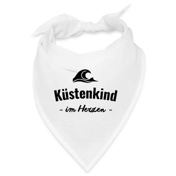 Küste im Herzen - Bandana - Weiß - Vorne