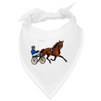 Lachender Traber - Bandana - Weiß - Vorne