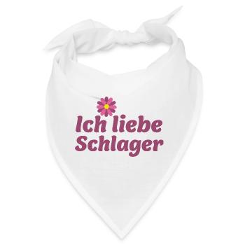 Schlager-Sticker: Musik & Blume Design - Bandana - Weiß - Vorne