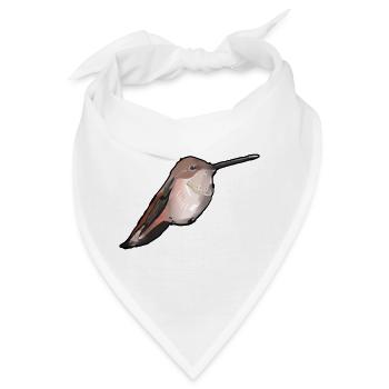 Kolibri im Abendlicht - Bandana - Weiß - Vorne