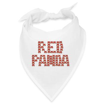 Cartoon-Rotpanda-Typografie - Bandana - Weiß - Vorne