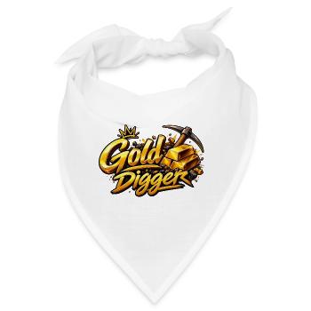 Gold Digger Glanzmotiv - Bandana - Weiß - Vorne
