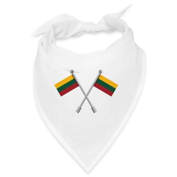 Litauische Flagge - Bandana - Weiß - Vorne