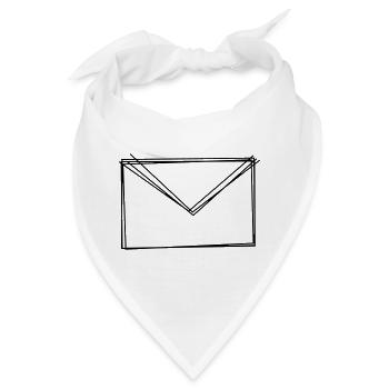 Briefumschlag handgezeichnet - Bandana - Weiß - Vorne