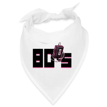 80er Jahre - Bandana - Weiß - Vorne