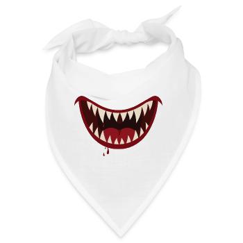 Wildes Grinsen Haibiss - Bandana - Weiß - Vorne