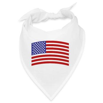 Flagge der Vereinigten Staaten - Bandana - Weiß - Vorne