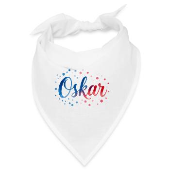 Oskar Farbverlauf Schriftzug - Bandana - Weiß - Vorne