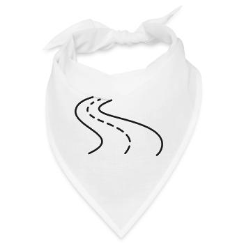 Ikone der Winding Road Line - Bandana - Weiß - Vorne
