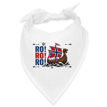 Norwegen Wikinger Langschiff RO RO RO Nordische - Bandana - Weiß - Vorne