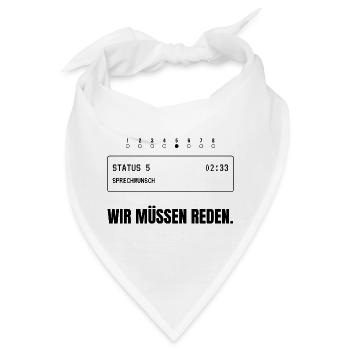 Status 5. Wir müssen reden. - Bandana - Weiß - Vorne