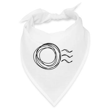 Poststempel handgezeichnet - Bandana - Weiß - Vorne
