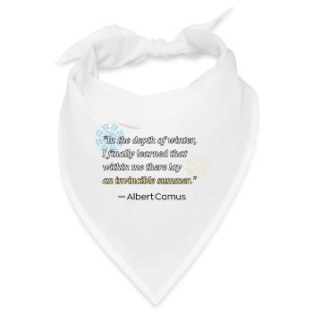 Literatur-Zitat von Albert Camus - Bandana - Weiß - Vorne