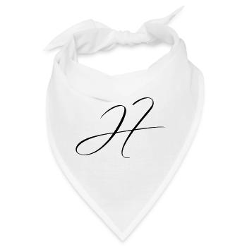 Name mit Anfangsbuchstabe H Hannah Henry Henrik - Bandana - Weiß - Vorne