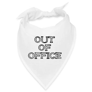 OUT OF OFFICE Schriftzug handgezeichnet - Bandana - Weiß - Vorne