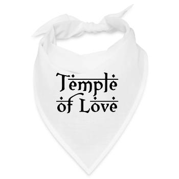TEMPLE OF LOVE Liebe Tempel - Bandana - Weiß - Vorne