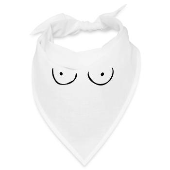 Titten - Bandana - Weiß - Vorne
