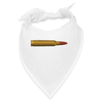 5,56 mm Patrone - Bandana - Weiß - Vorne