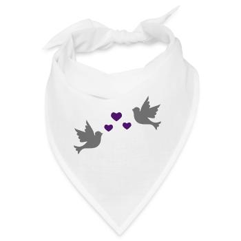 Liebe - Bandana - Weiß - Vorne