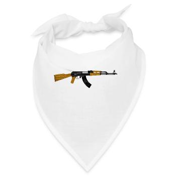 verbrecher gangster criminal gun pistole waffe bul - Bandana - Weiß - Vorne