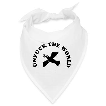 unfuck the world - Bandana - Weiß - Vorne